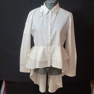 NWT White HI-Low Top By Walter Baker Size M